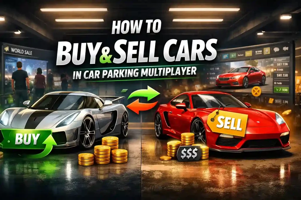 How to Buy and Sell Cars in the Car Parking Multiplayer with different methods to get handsome amount