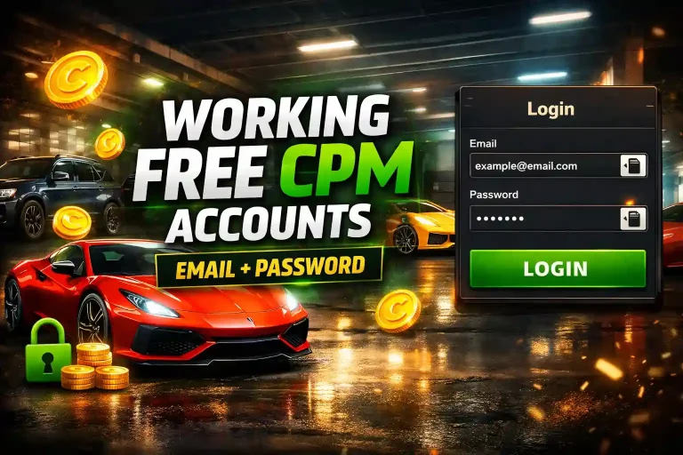 free working car parking accounts with passwords