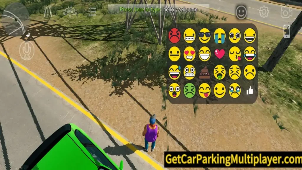 Emojis in car parking multiplayer