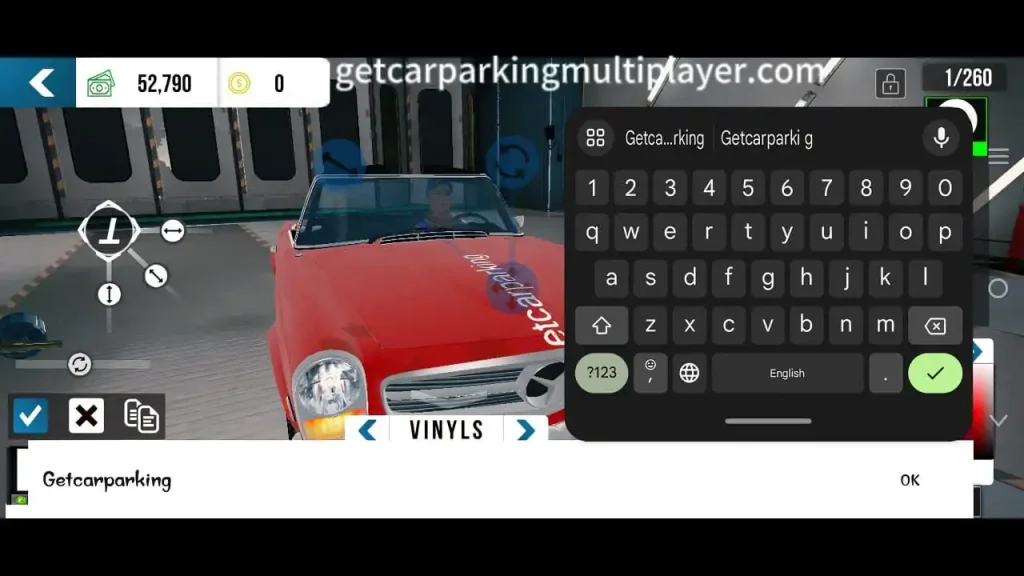 how to write name on car bonnet in the game