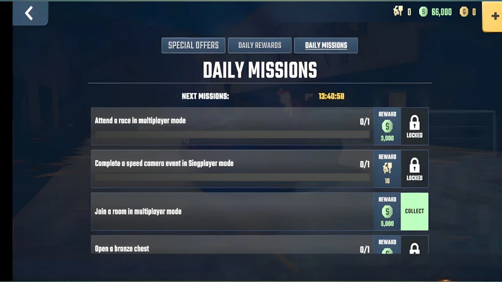 Daily rewards