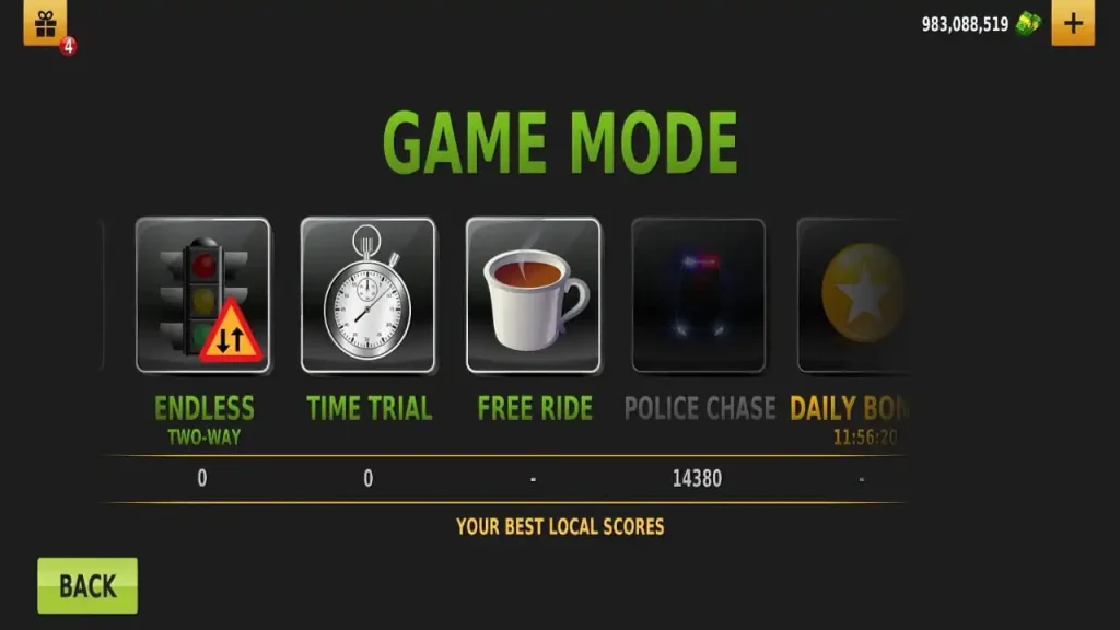 Traffic racer Different Modes