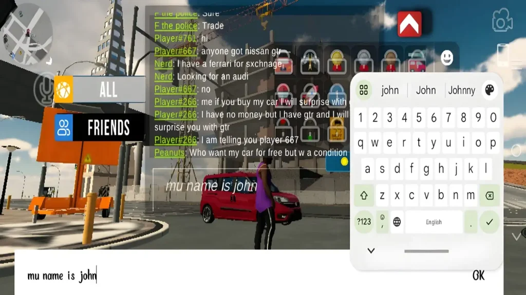 live chat in car parking multiplayer