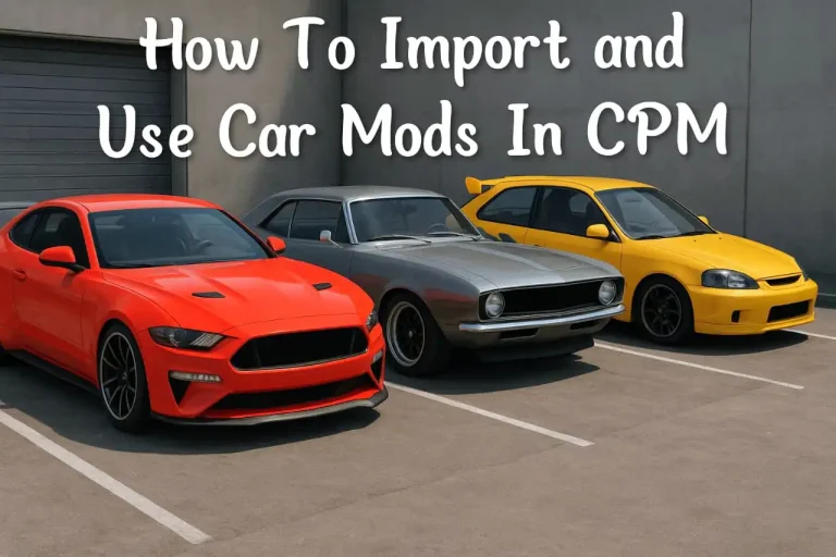 import and use car mods in Car Parking Multiplayer